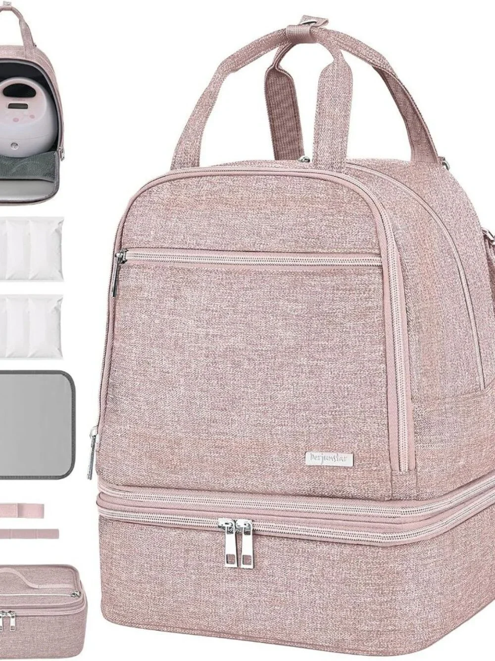 Breast Pump Bag, Compatible with Spectra Pumps, Insulated Carrying Case with Coo